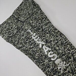 LULULEMON WUNDER UNDER CROP SIZE 6 TEXAS SOX CAMO DESERT OLIVE FATIGUE GREEN VGC